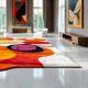 Handcrafted Geometric Multicolor Abstract Modern Rug